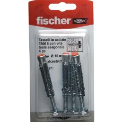 Tassello a espansione in acciaio Fischer TA M Ø 10 mm 4 pz