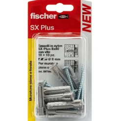 Tassello a espansione in nylon Fischer SX Ø 8 mm 10 pz