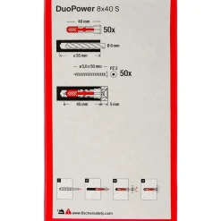 Tassello universale DuoPower con vite Ø 8 mm 50 pz
