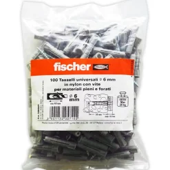 Tassello universale Fischer Ø 6 mm 100 pz