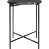 Tavolino con piano in marmo Midnight Mystery nero Ø 43 x H 50cm