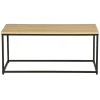 Tavolino con struttura in metallo e piano in MDF 90x48x40 cm sonoma