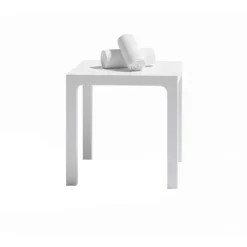 Tavolino Hoya in resina 45x45x40 cm bianco
