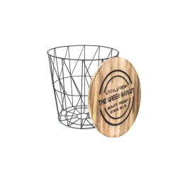 Tavolino rotondo con top in mdf 42x42x41 cm