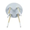 Tavolino rotondo con top in mdf 48x48x48 cm bianco