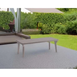 Tavolo allungabile da giardino Bergen 160-220x90x74 cm cappuccino