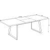 Tavolo allungabile da pranzo Lavinya grigio 170x90x75 cm