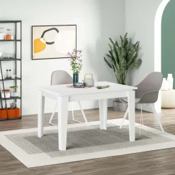 Tavolo allungabile da pranzo Megaron bianco 120x80 cm