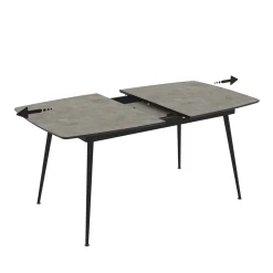 Tavolo allungabile da pranzo Yense cemento 145x80x75 cm