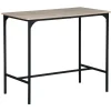 Tavolo bar struttura in metallo e piano in MDF 100x60x87 cm nero