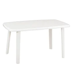 Tavolo da giardino Cayman in polipropilene 137x85x72 cm bianco