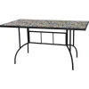 Tavolo da giardino Mosaico Flower in metallo verniciato 150x80x73 cm
