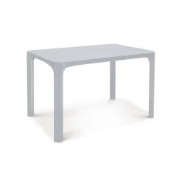 Tavolo da giardino Ole` rattan grigio perla 120x80 cm