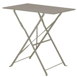 Tavolo da giardino pieghevole rettang Bistrò in ferro tortora 50x70 cm