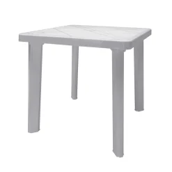 Tavolo da giardino Rodi in polipropilene grigio perla 80x80 cm