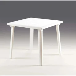 Tavolo da giardino Weekend in polipropilene 80x80 cm bianco