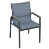 Tavolo e sedie da giardino in polywood nero 4 posti