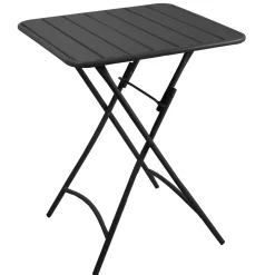 Tavolo pieghevole da giardino Rovigo antracite 80x80x72 cm
