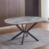 Tavolo rotondo allungabile da pranzo Evelina grigio pietra 120x120x76 cm