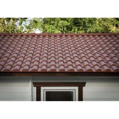 Tegola etrusca in plastica riciclata col terracotta cfz 9 pz