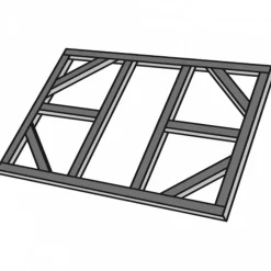 Telaio per pavimento in acciaio galvanizzato per CA003 124x182 cm