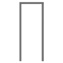Telaio porta in PVC grigio pastello kit