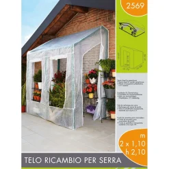 Telo di ricambio per serra da parete "Lobelia"