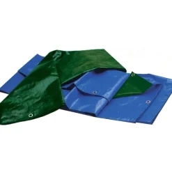 Telone occhiellato antistrappo 6 x 8 m blu e verde