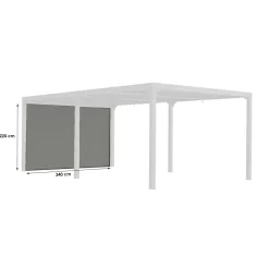 Tenda accessoria per pergola bioclimatica 3630 e 3660 antracite