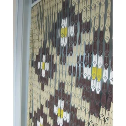 Tenda a piastrine disegno "B" fiori 100 x 220 cm
