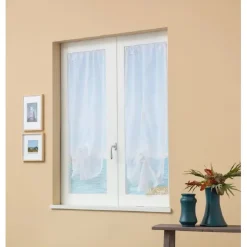 Tenda a vetro Allegra L 45x H 150 cm bianco
