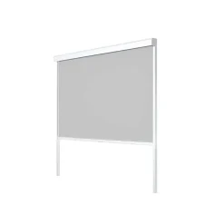 Tenda avvolgibile Calicantus Zip Screen bianco in Textilen grigio 3 m