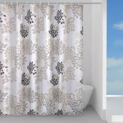 Tenda doccia Caffè in tessuto 180x200 cm beige
