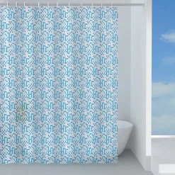 Tenda doccia Pool in peva 180x200 cm azzurra