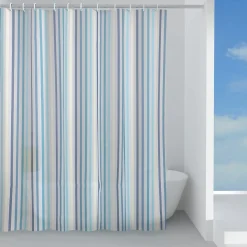 Tenda doccia Tracce in peva 180x200 cm azzurra e blu
