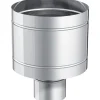 Terminale a botte diam.100 acciaio inox sp.0,5 mm