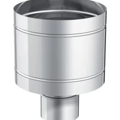 Terminale a botte diam.100 acciaio inox sp.0,5 mm