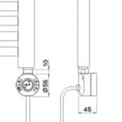 Termoarredo elettrico digitale 120x50 cm