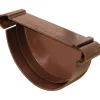 Testata per grondaia in PVC marrone 25 cm