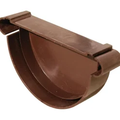 Testata per grondaia in PVC marrone 25 cm