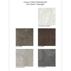 Top teknowood bianco marmo 810 x 460 x 12,4 mm