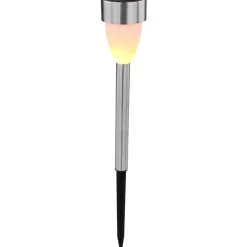 Torcia solare a LED Globo Ø 5,5x36,5 cm in acciaio inox 3 pz