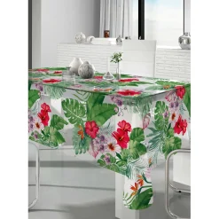 Tovagliato cristallo stampato Jungle 140 cm x 20 m al metro