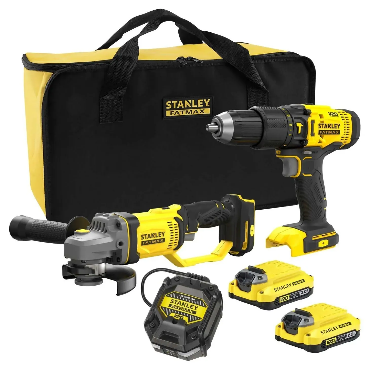 Trapano avvitatore a batteria Stanley FatMax 20 V + smerigliatrice