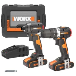 Trapano avvitatore con percussione e avvitatore ad impulsi Worx wx925 20 V