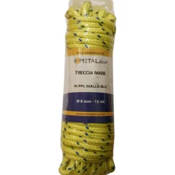 Treccia in polipropilene ø 8 mm x 15 mt gialla/blu