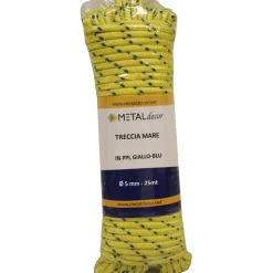 Treccia in polipropilene ø 5 mm x 25 mt gialla/blu