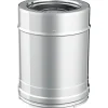 Tubo l.250 mm diam.80/130 inox sp.0,5 mm - doppia parete