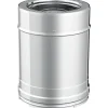 Tubo l.250 mm diam.100/150 inox sp.0,5 mm - doppia parete