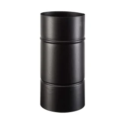 Tubo smaltato lineare porcellanato nero opaco L 25 cm Ø 12 cm